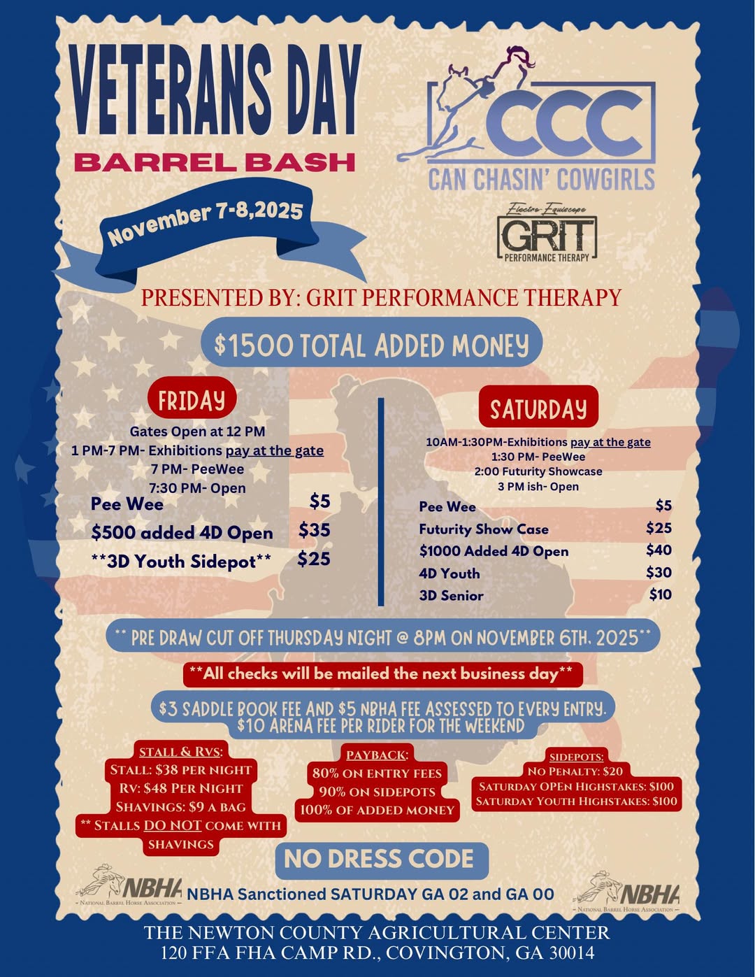 Flyer 1 for Veterans Day Barrel Bash