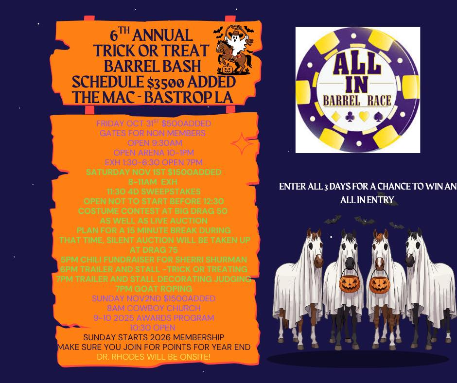 Flyer 1 for Trick Or Treat Barrel Bash