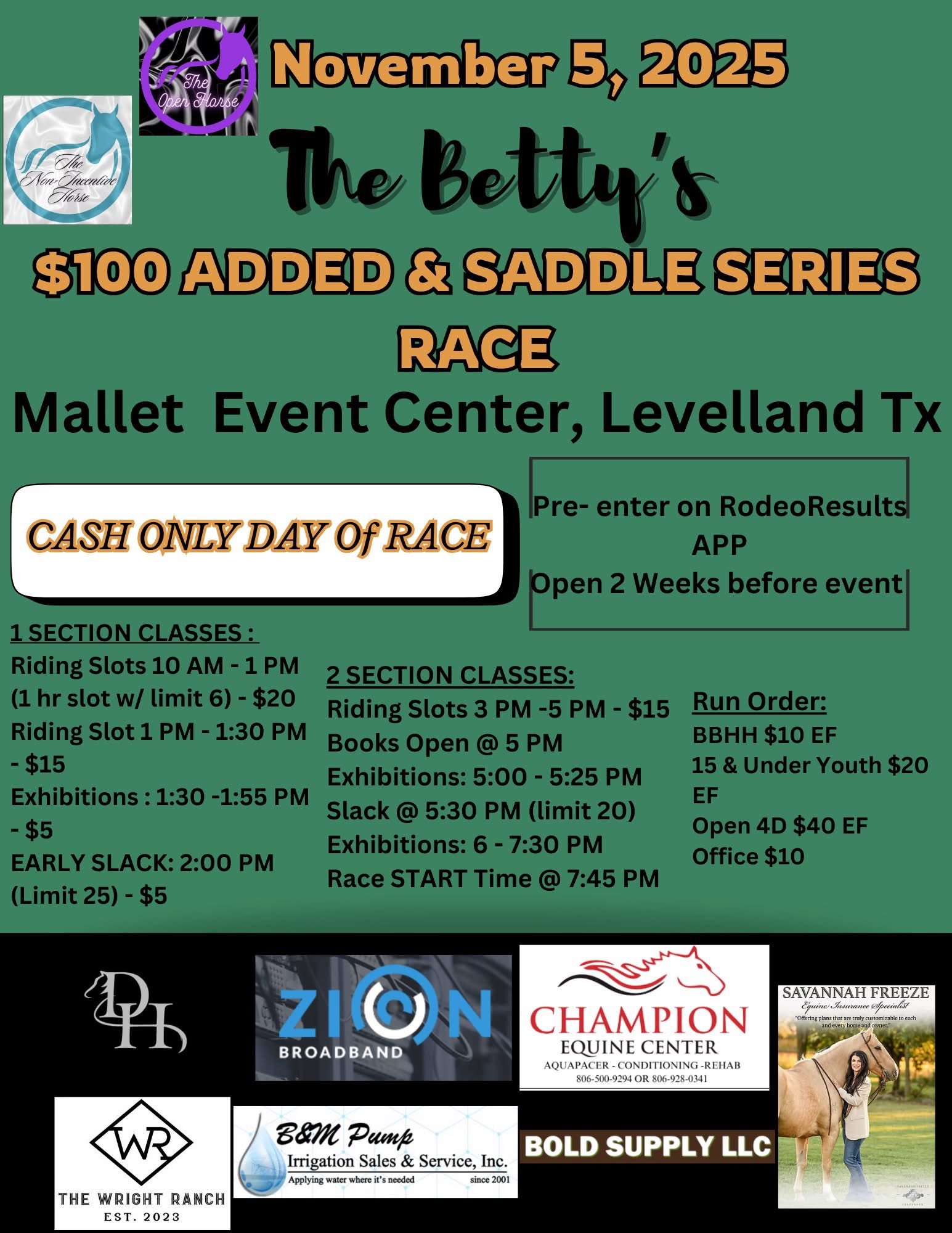 Flyer 1 for The Bettys Open 4D