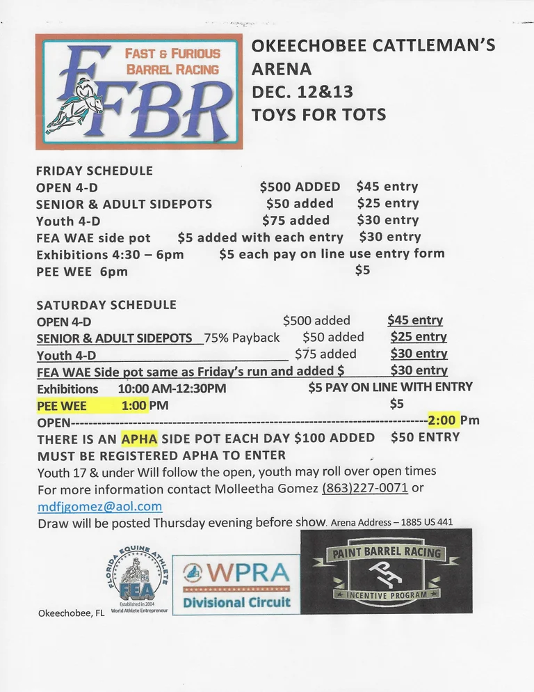 Flyer 1 for Fast N Furious Barrel Race