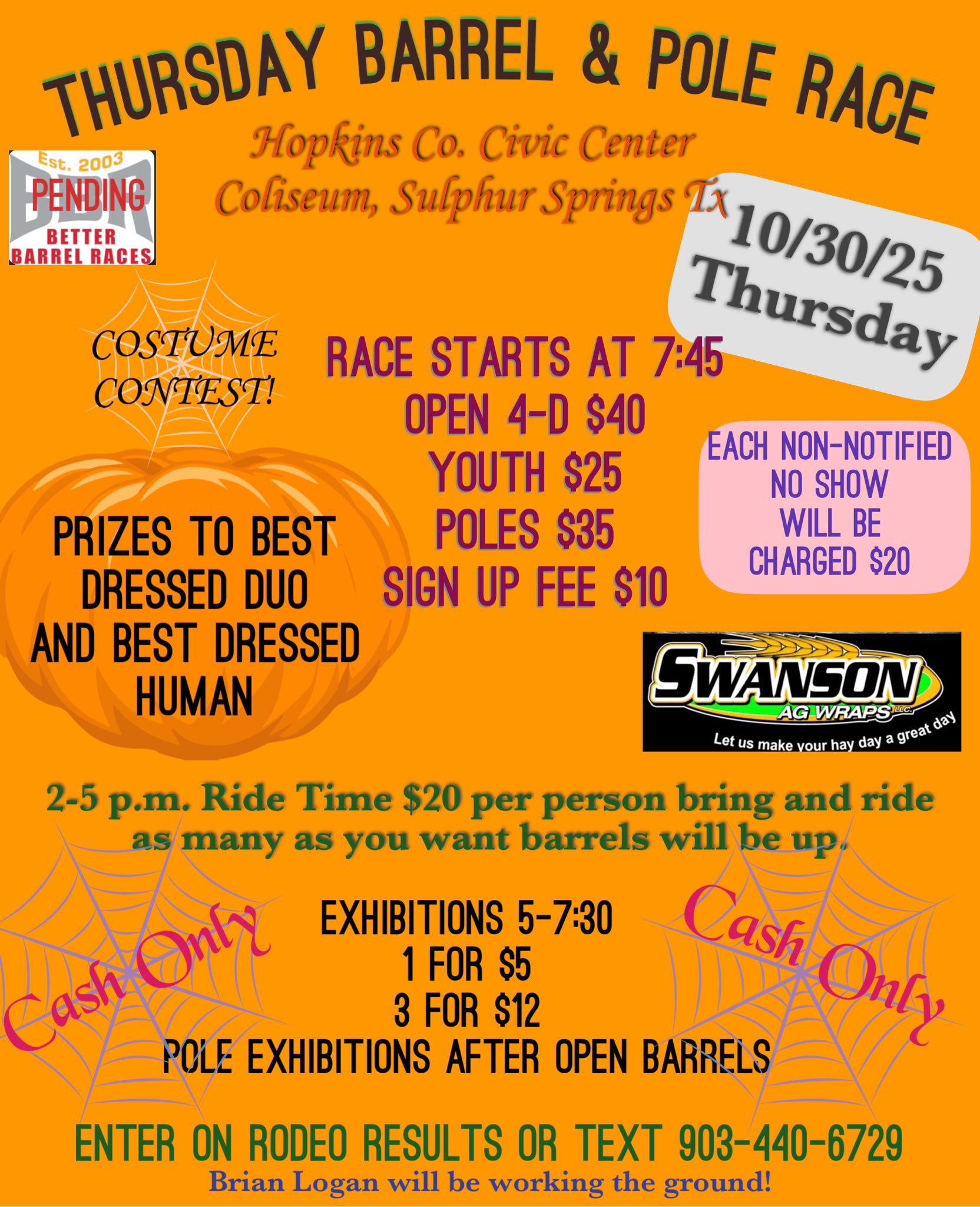 Flyer 1 for Thursday Barrel & Pole Race