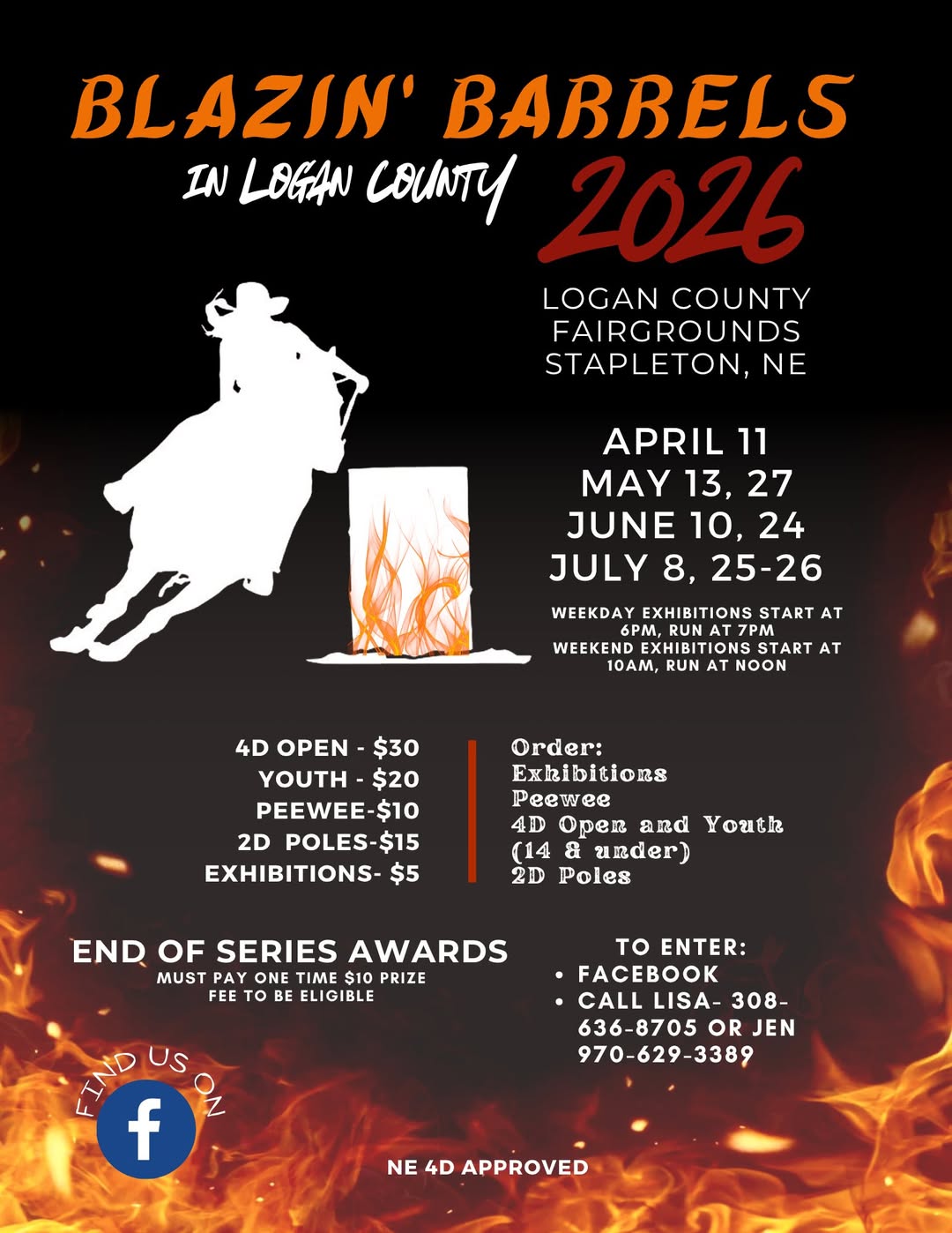 Blazin' Barrels in Logan County