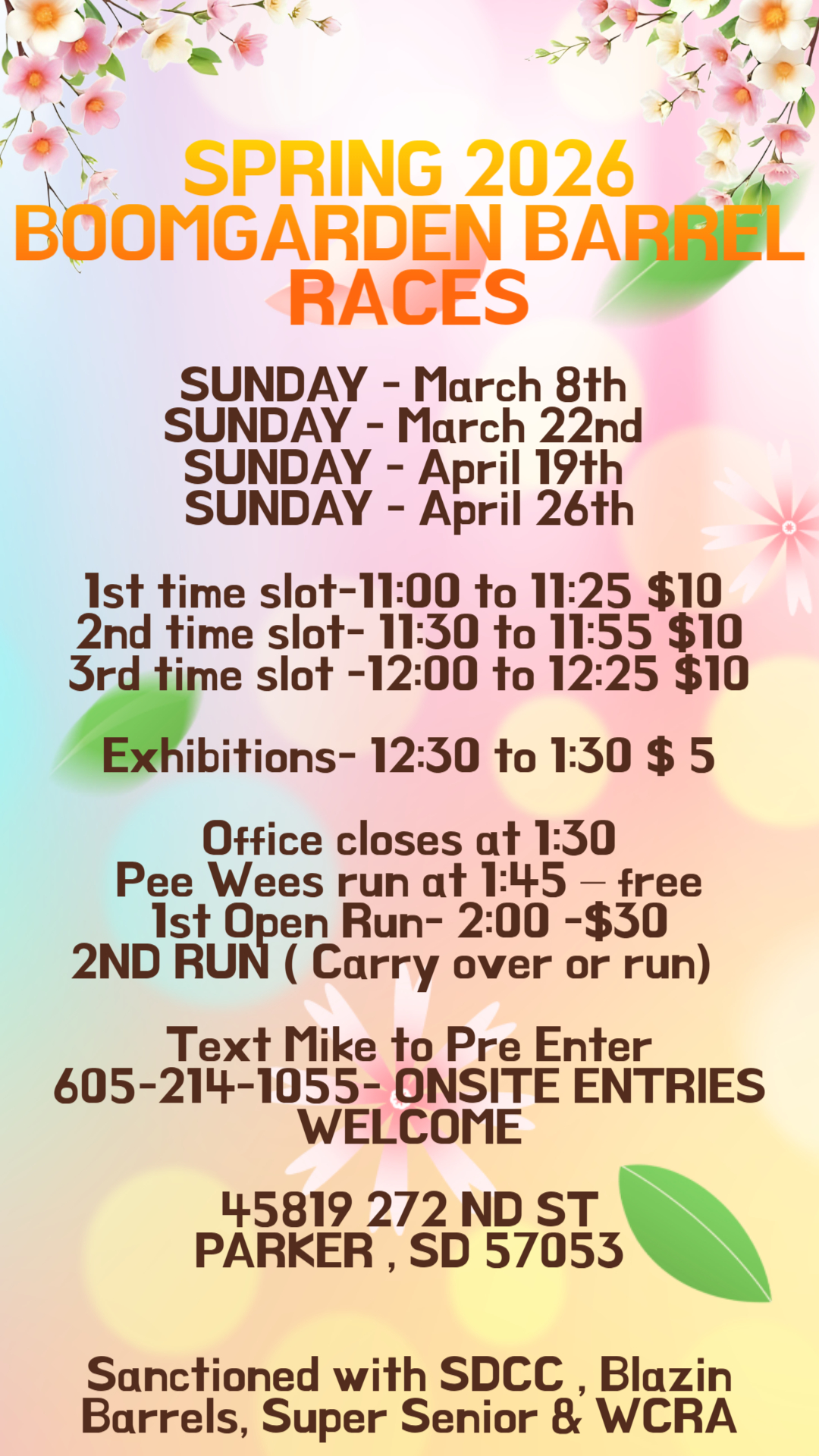 Spring 2026 Boomgarden Barrel Races