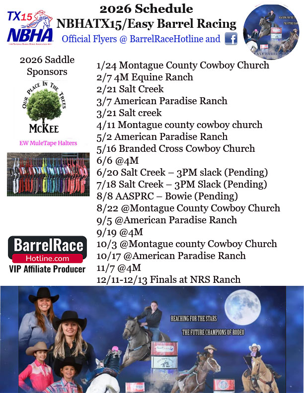 NBHA TX15/Easy Barrel Racing 2026