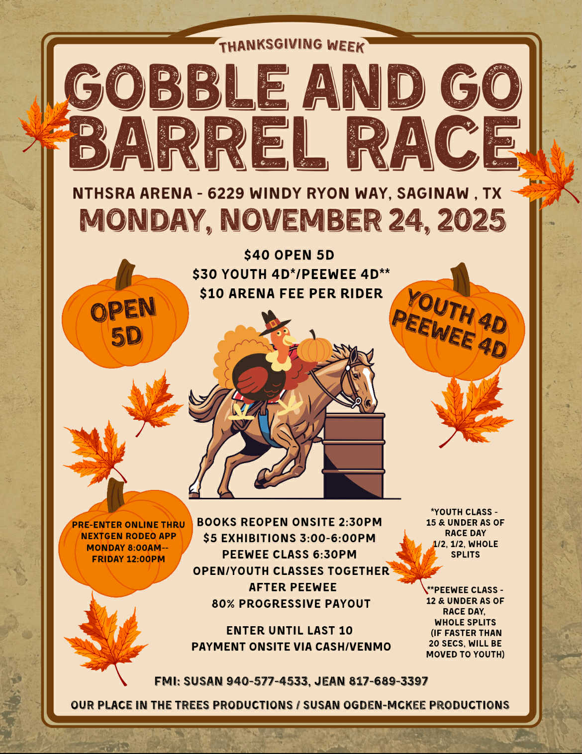 Gobble And Go Barrel Race