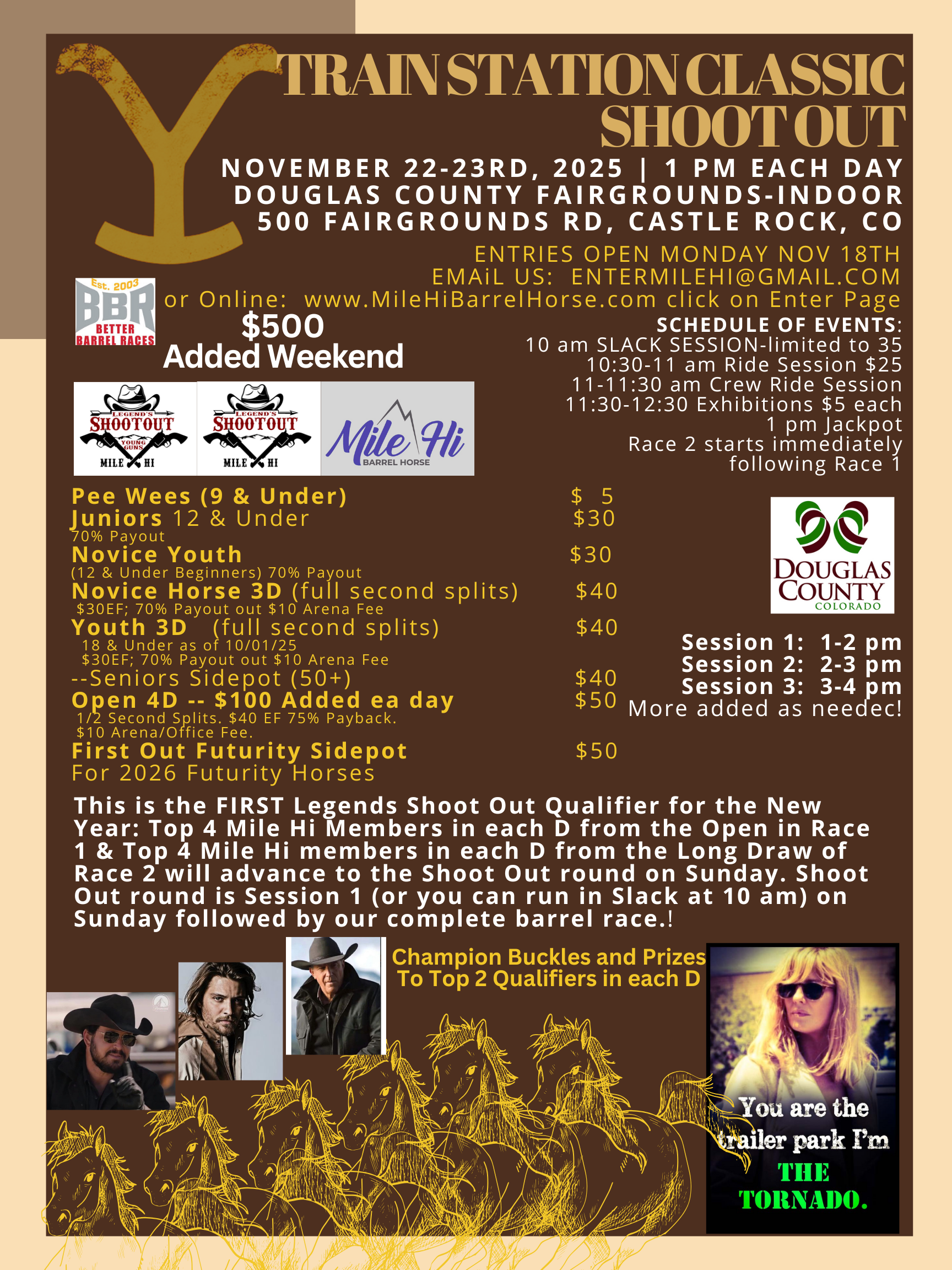 Flyer 1 for Mile Hi's Train Station Classic Shoot Out