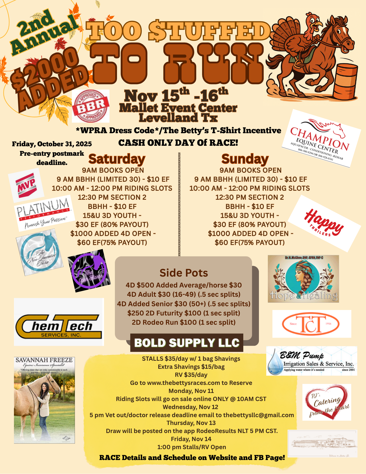 Flyer 1 for Too Stuffed To Run