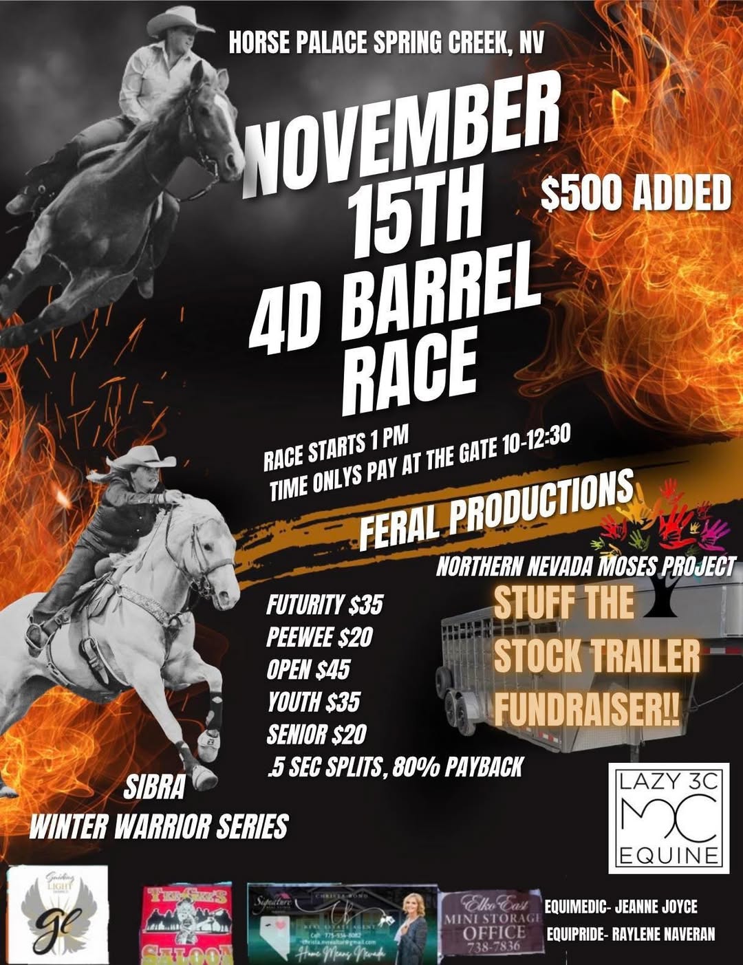 Flyer 1 for November 15th Barrel Race