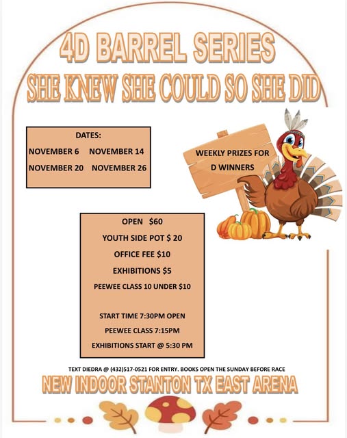 Flyer 1 for 4D  Barrel Series | She Knew She Could So She Did 