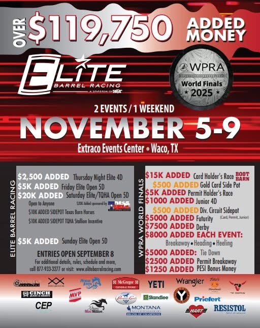 Elite Barrel Racing and WPRA World Finals