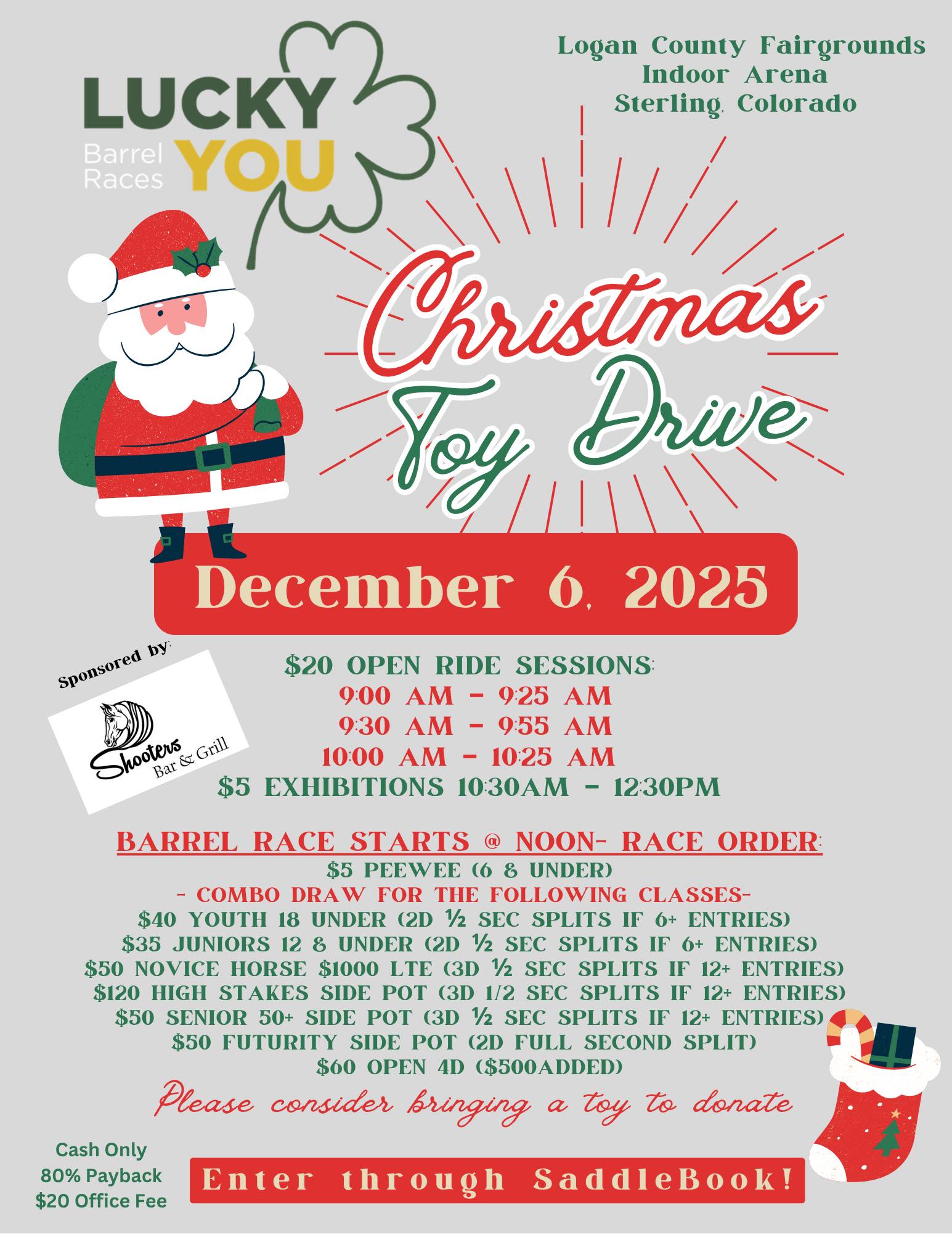 Flyer 1 for Lucky You  Barrel Races Christmas Toy Drive