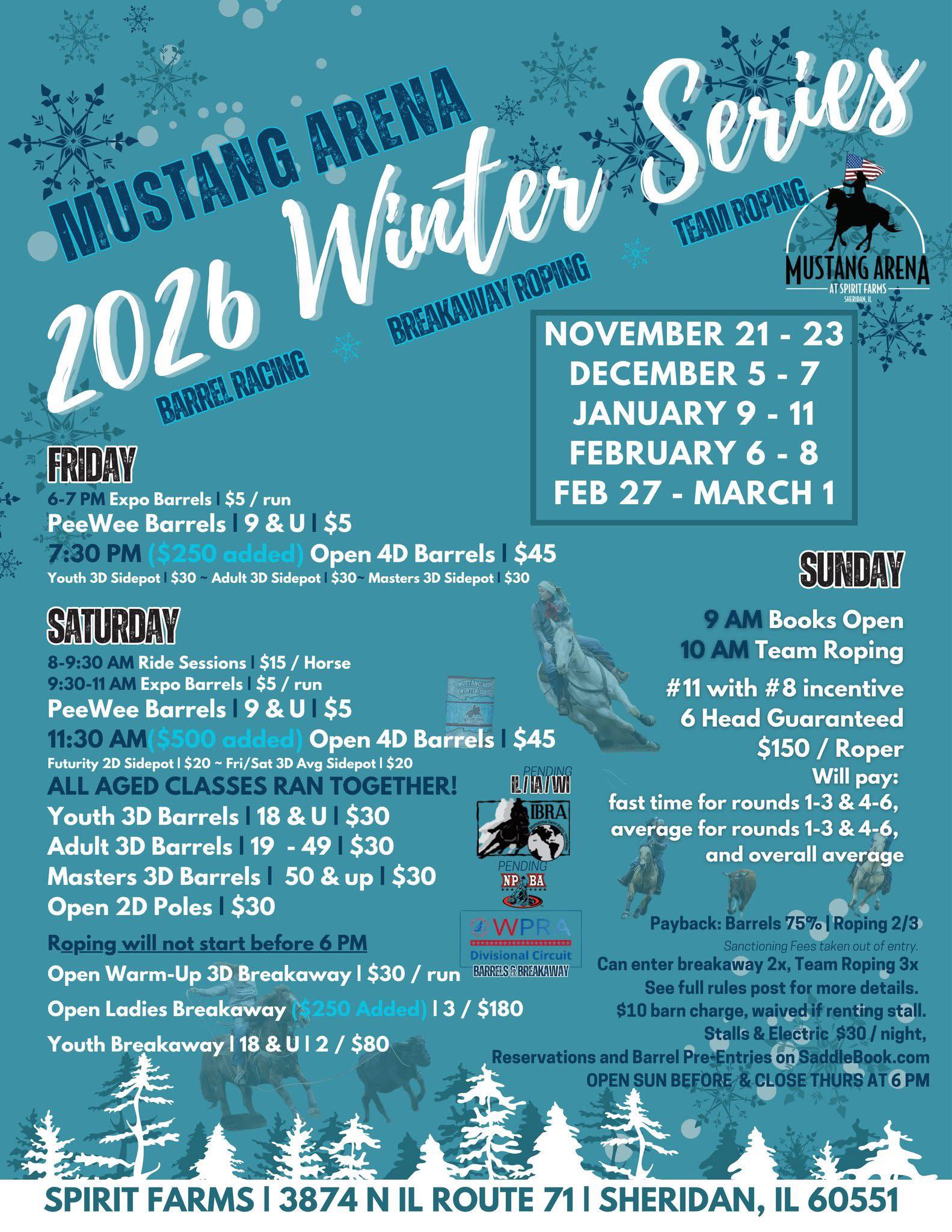 Flyer 1 for Mustang Arena 2026 Winter Series
