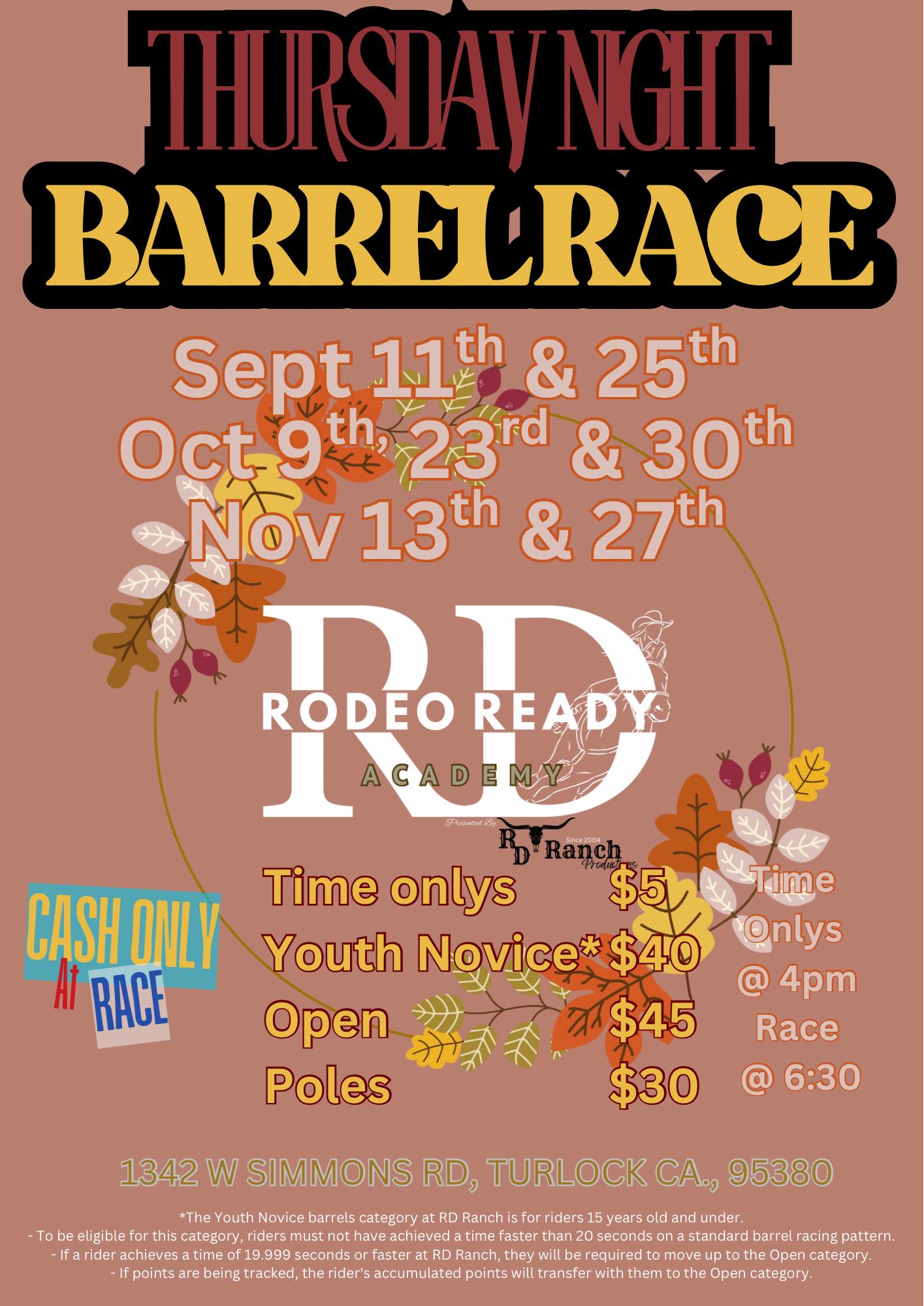 Flyer 1 for Tuesday Night Barrel Race