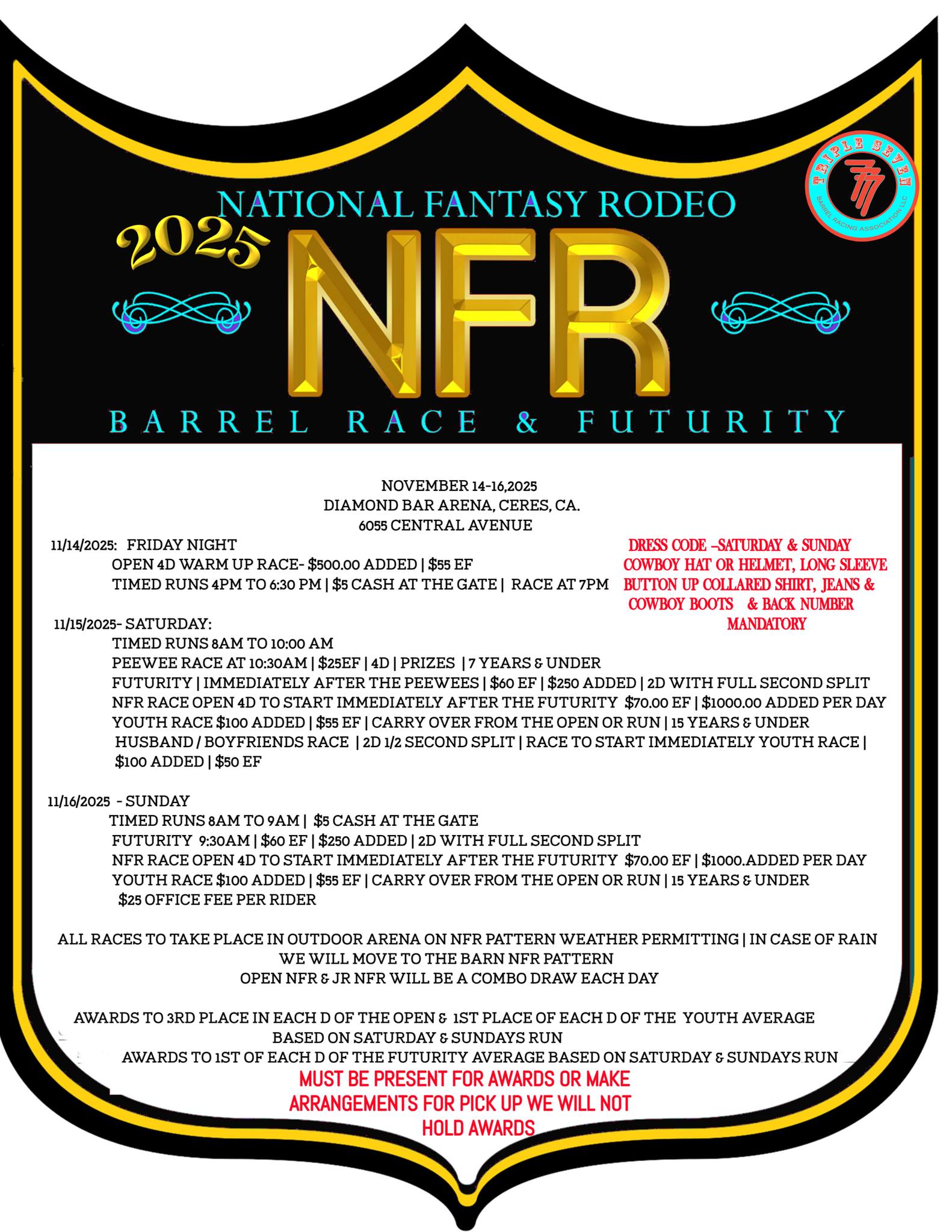 Flyer 1 for NFR Barrel Race & Futurity