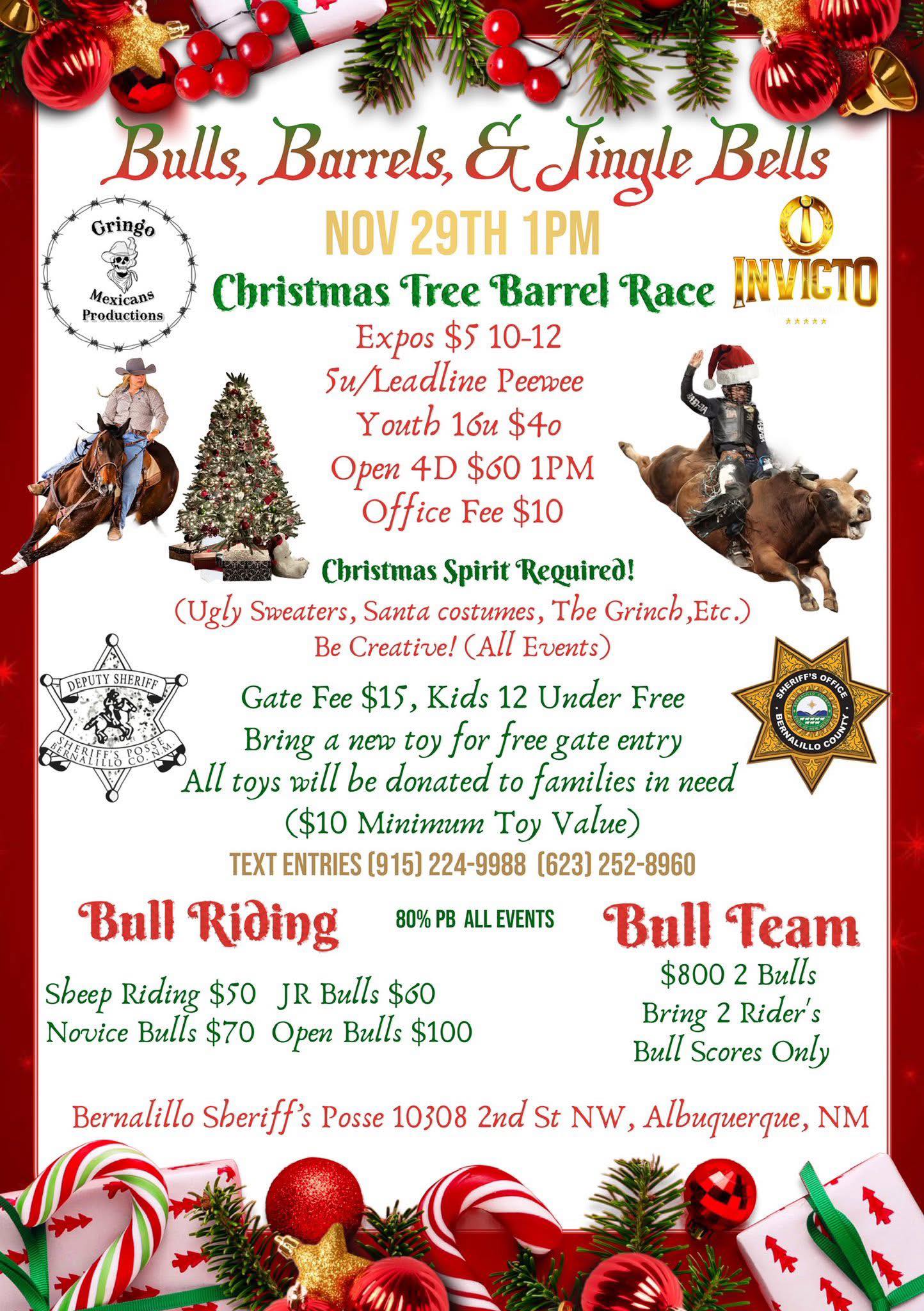 Flyer 1 for Bulls, Barrels & Jingle Bells