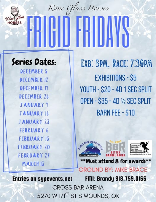 Flyer 1 for Wine Glass Horses Frigid Fridays