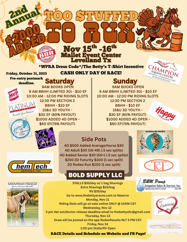 Flyer 1 for Too Stuffed To Run