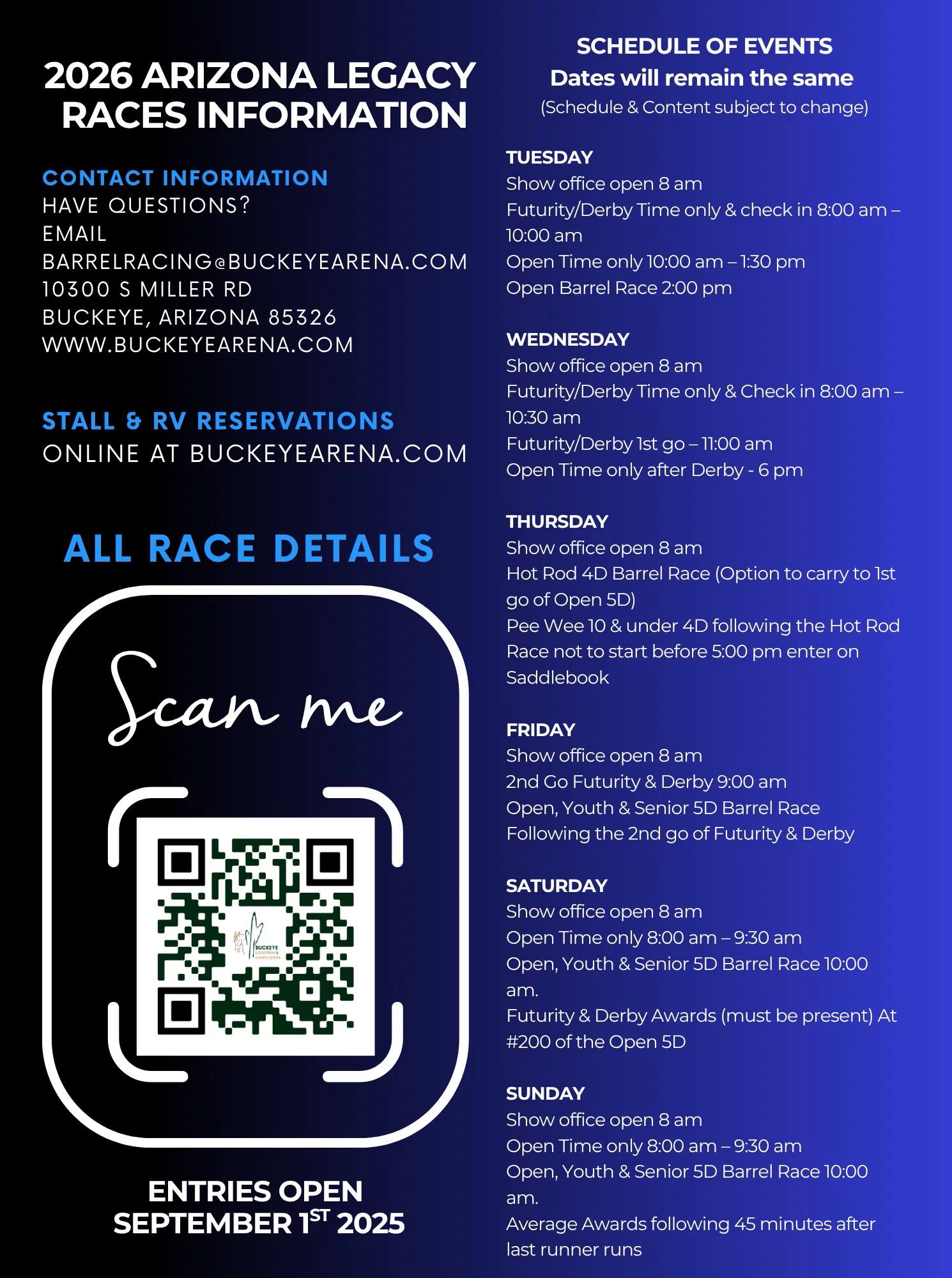 Flyer 1 for MVP Futurity, Derby & Open 5D Barrel Races