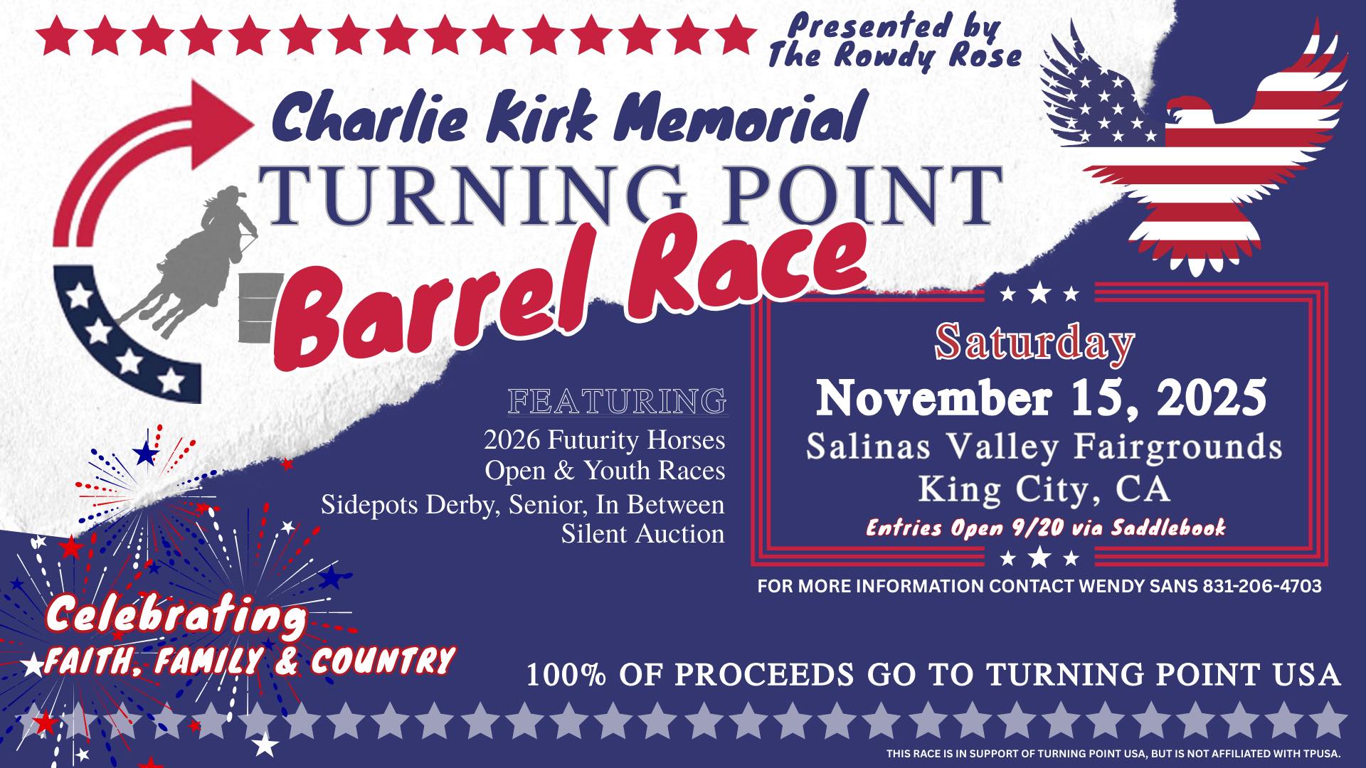 Flyer 1 for Charlie Kirk Memorial Turning Point Race