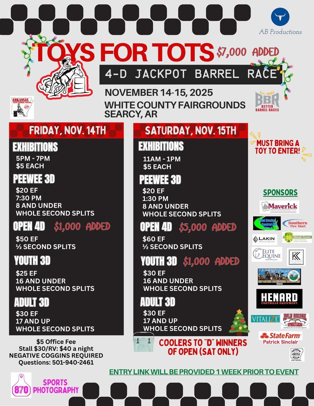 Flyer 1 for Toys For Tots 4-D Jackpot Barrel Race