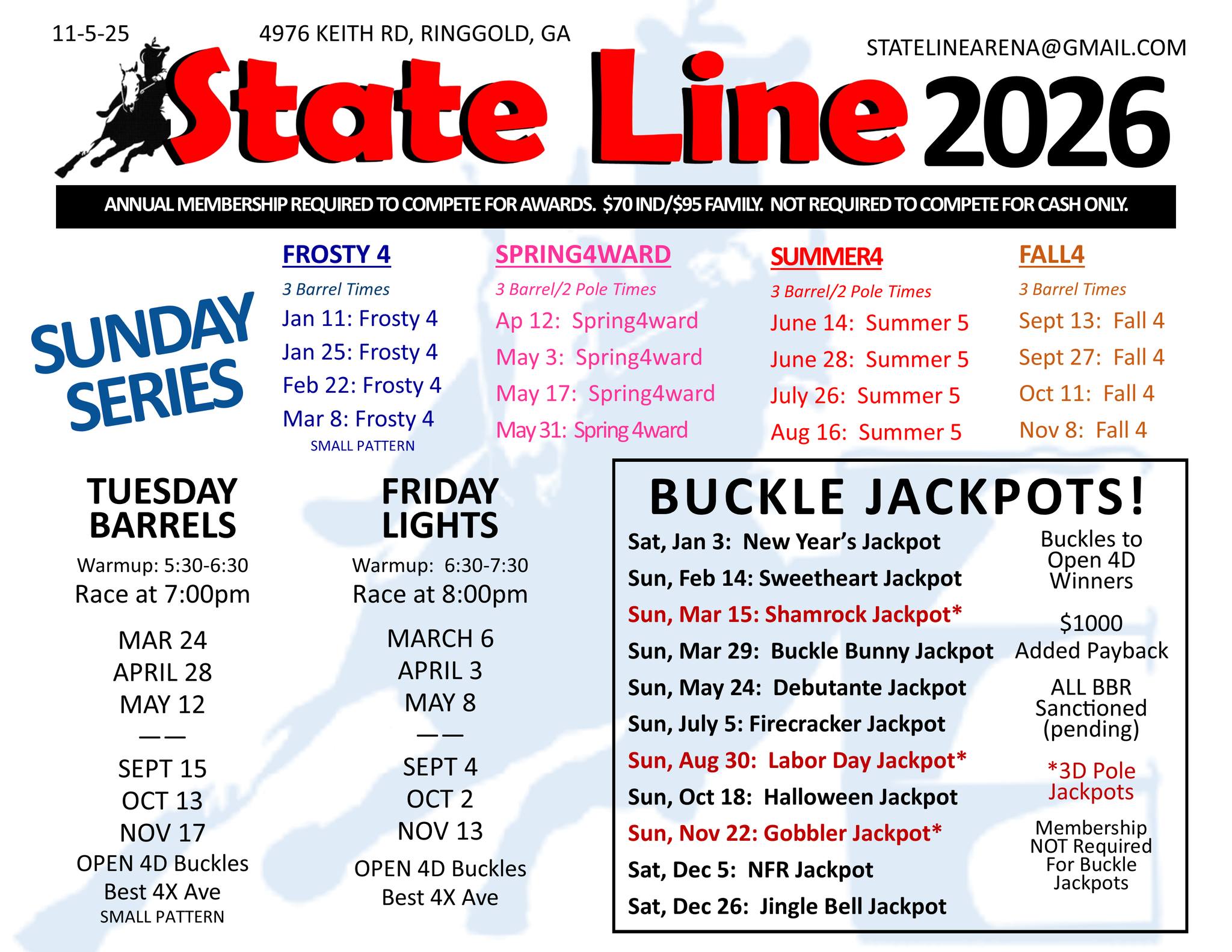 Flyer 1 for State Line Friday Night Lights Series