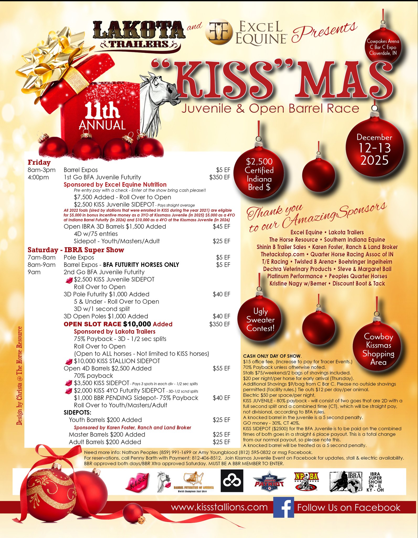 Flyer 1 for "Kiss"mas Juvénile & Open Barrel Race