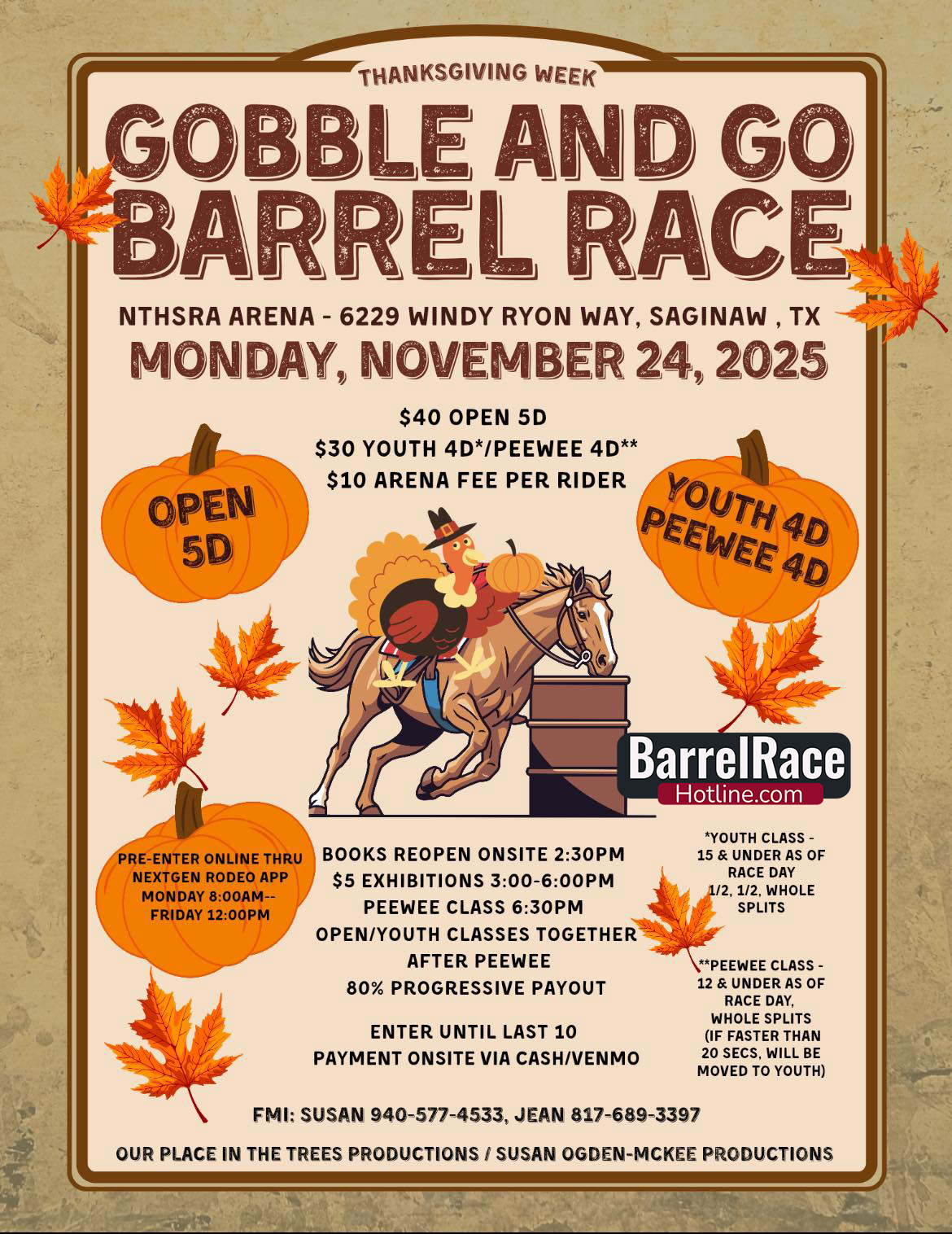 Flyer 1 for Gobble And Go Barrel Race