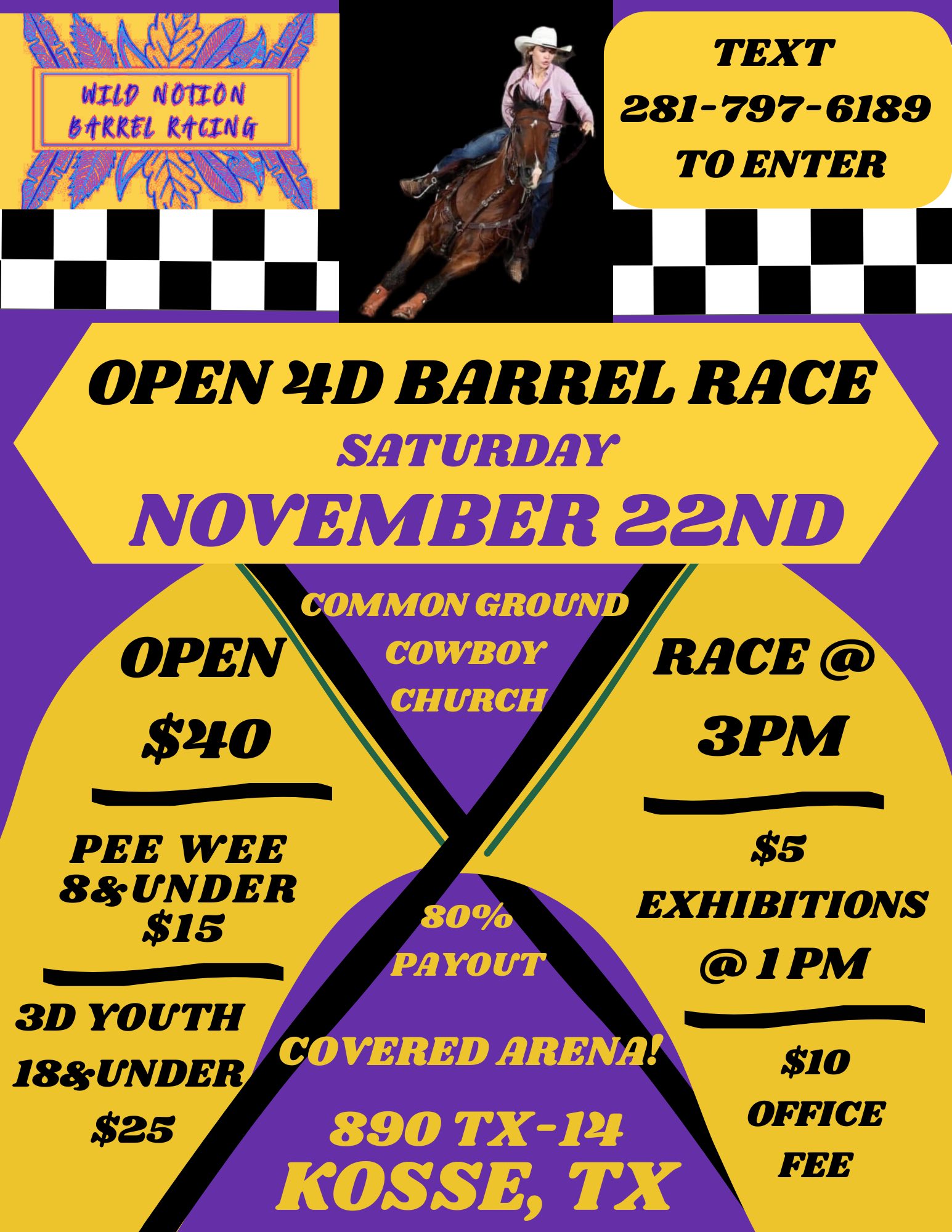 Wild Notion Barrel Racing Open 4D Barrel Race