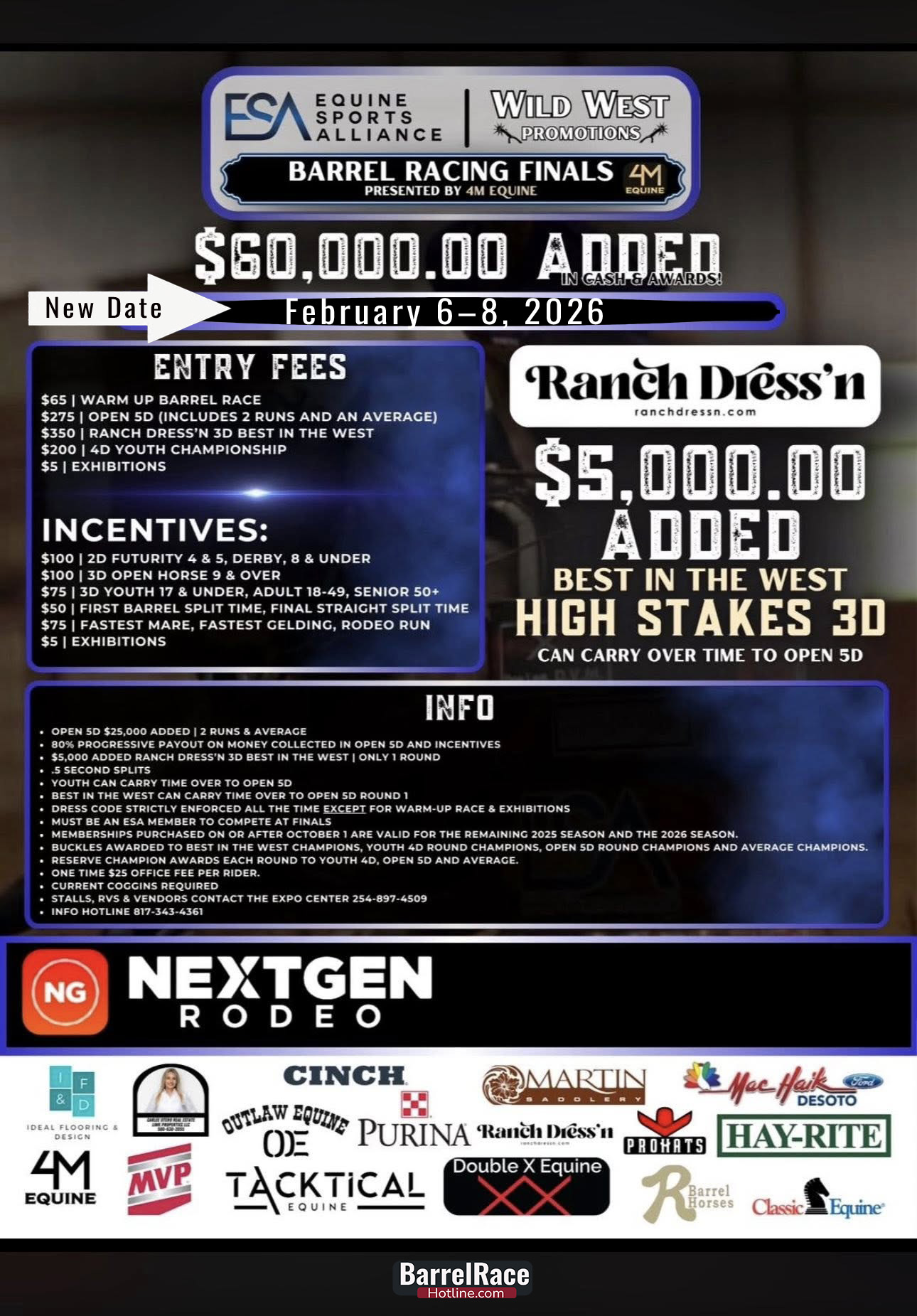 Flyer 1 for ESA WWP Barrel Racing Finals