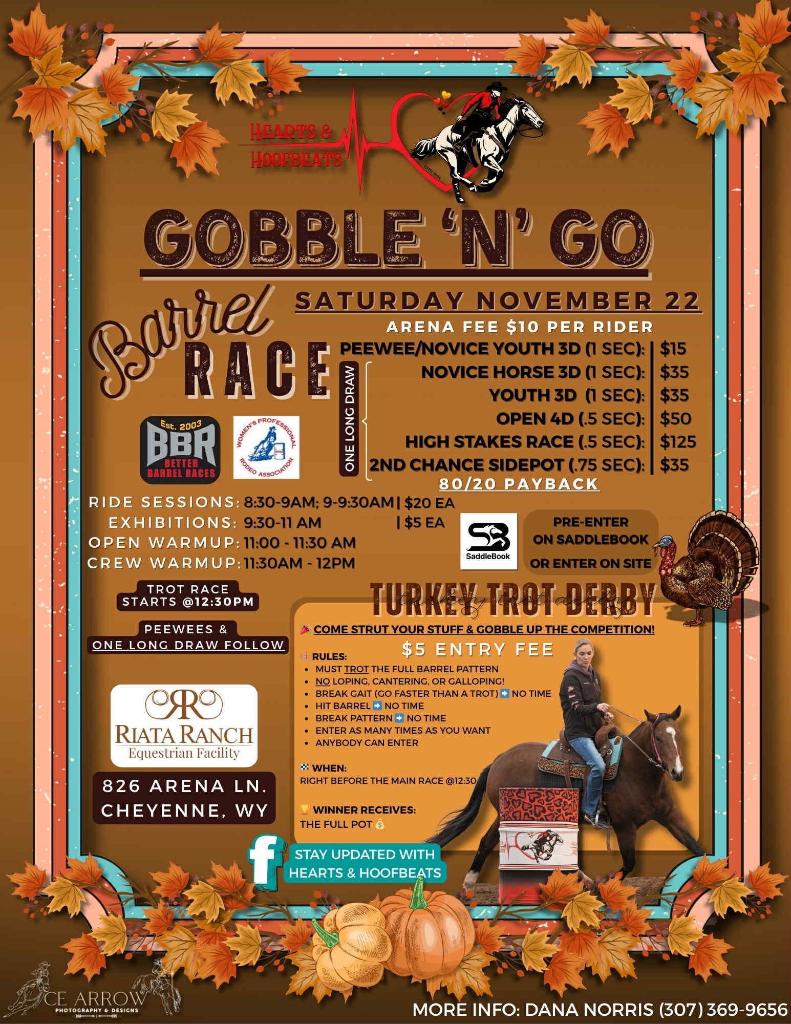 Flyer 1 for Gobble 'N' Go Barrel Race