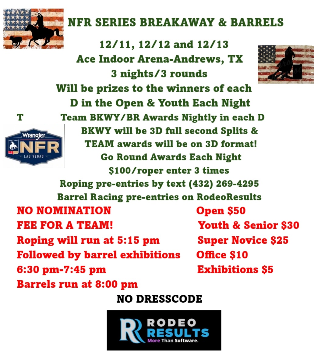 NBHA TX 08 
NFR Series Breakaway & Barrels