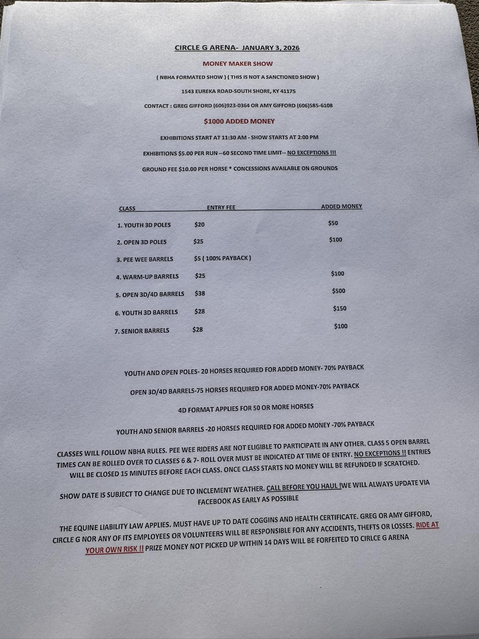 Flyer 1 for Money Maker Show