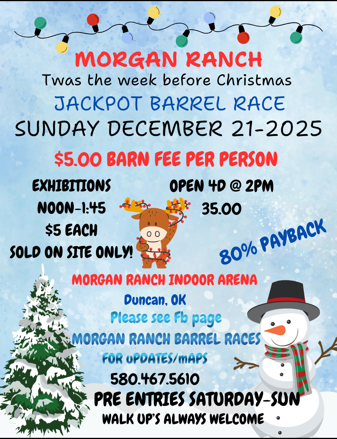 Flyer 1 for Morgan ranch Christmas race 