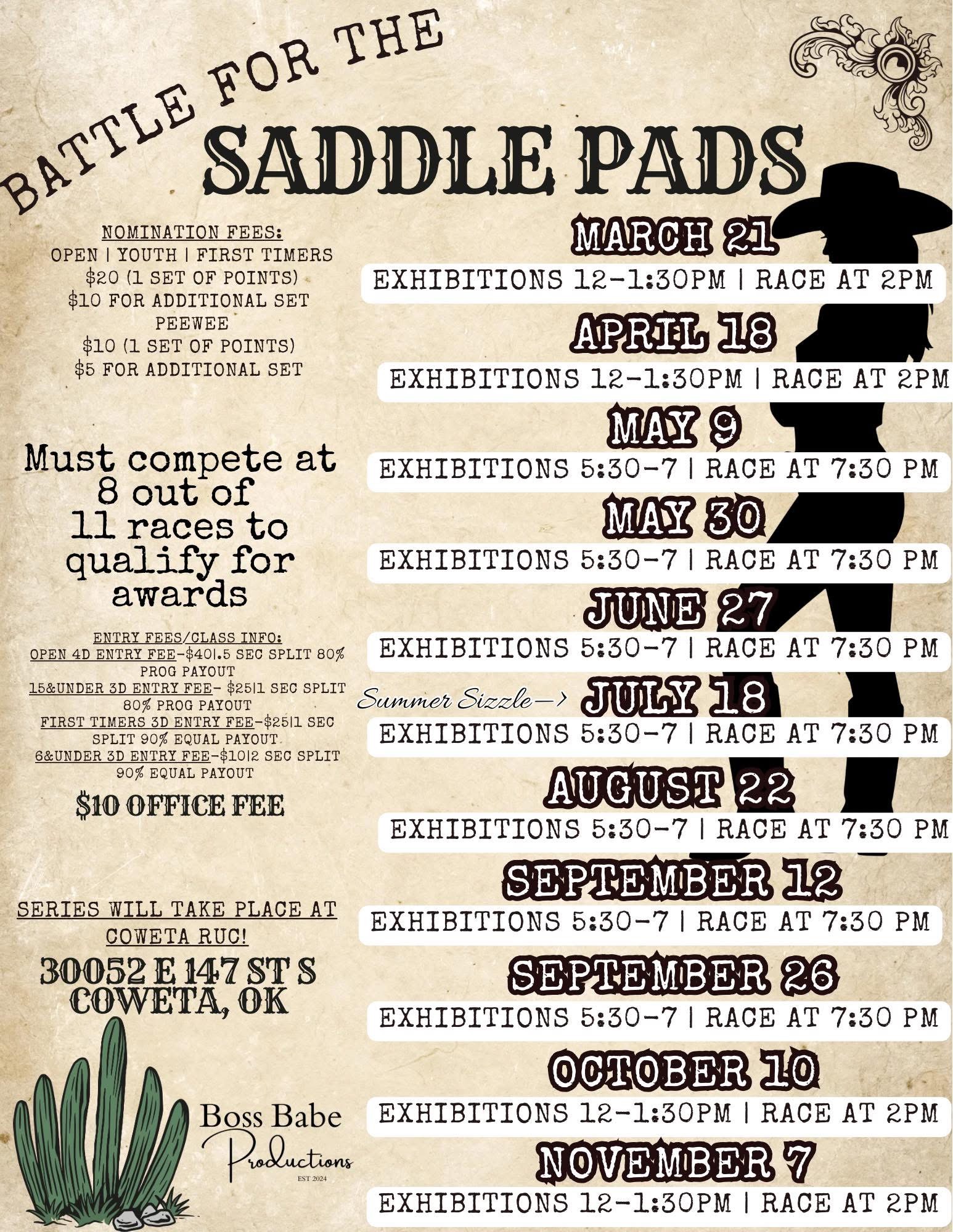 Flyer 1 for Battle For The Saddle Pad Series