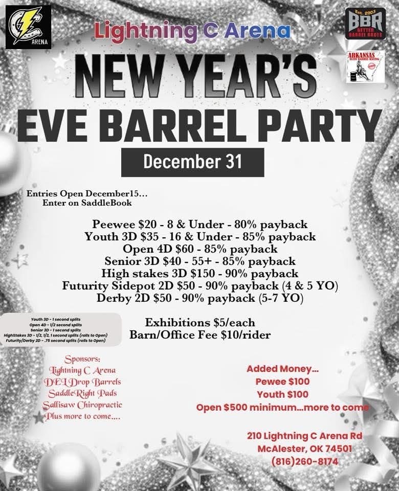 Flyer 1 for New Years Eve Barrel Party