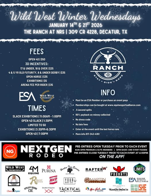 Flyer 1 for Wild West Winter Wednesdays