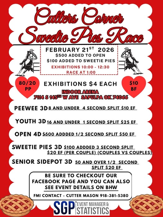 Flyer 1 for Cutters Corner Arena 2026 Schedule