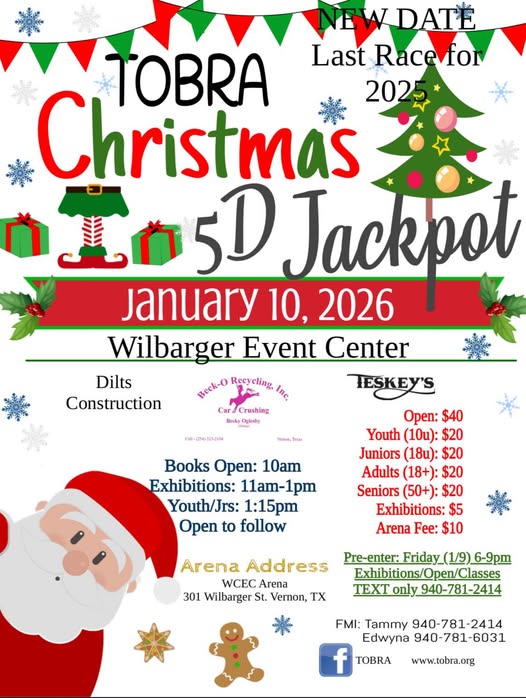 Flyer 1 for TOBRA Christmas 5D Jackpot New Date