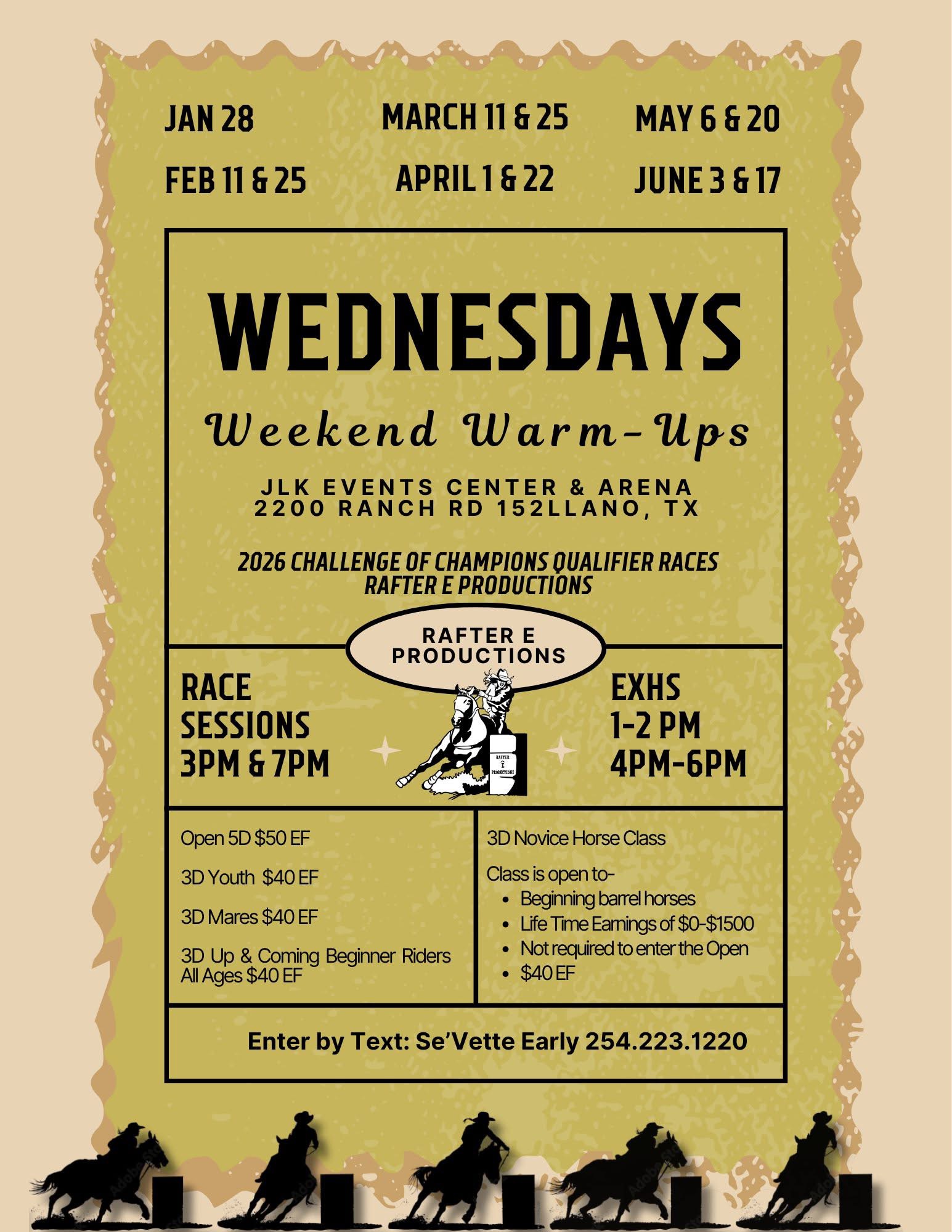 Flyer 1 for Weekend Warm Ups