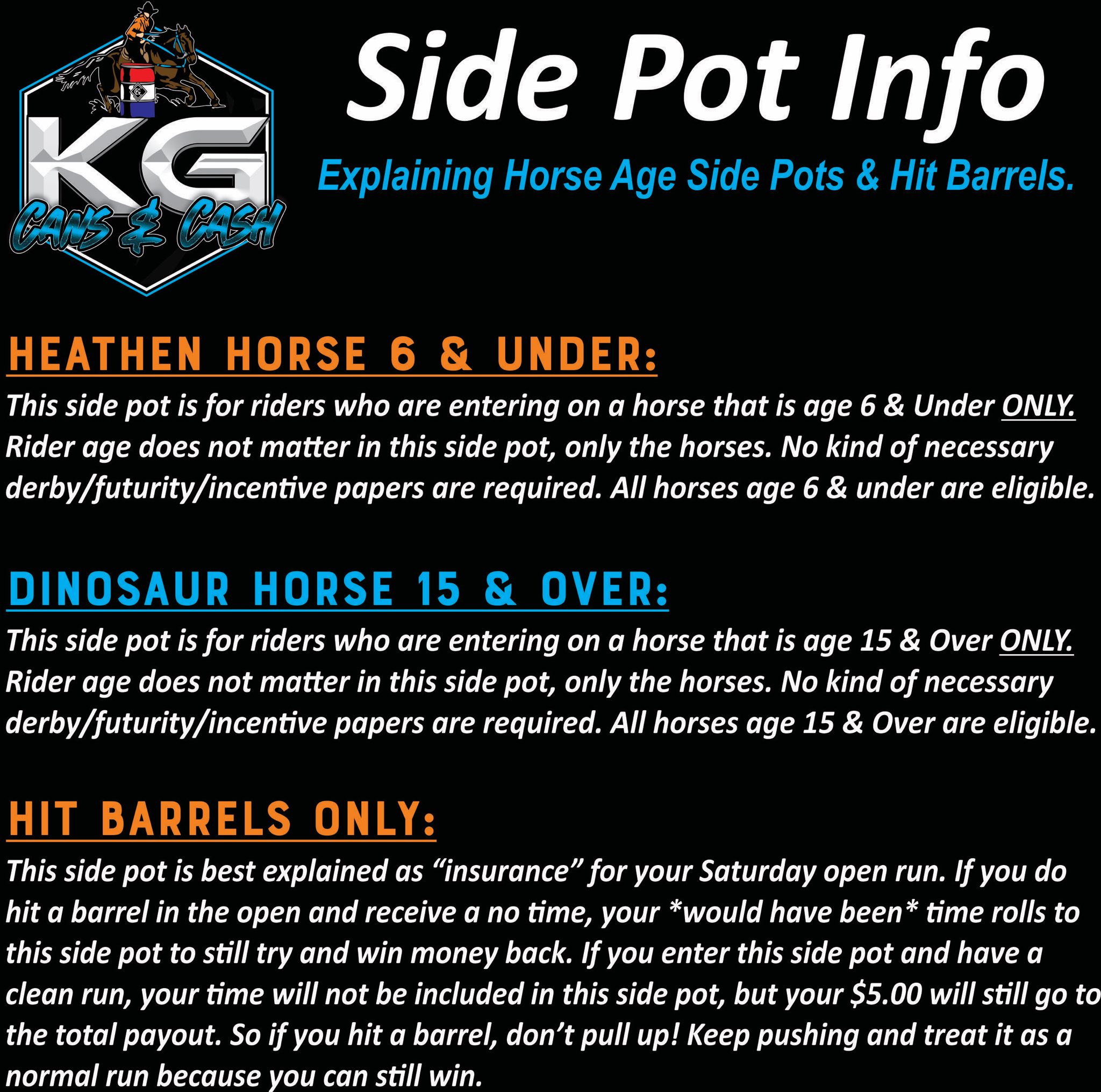 $5400 Added 5D Open KG Cans & Cash