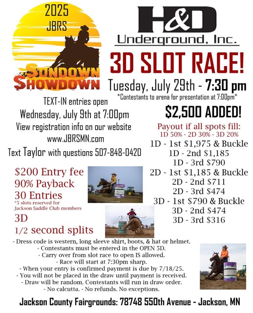 Flyer 2 for Tuesday Night Races & 3D Slot Race
