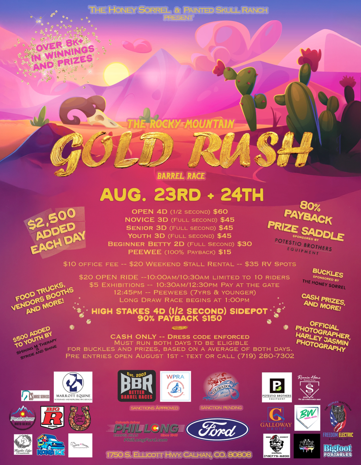 Flyer 2 for The Rocky Mountain Gold Rush Barrel Race