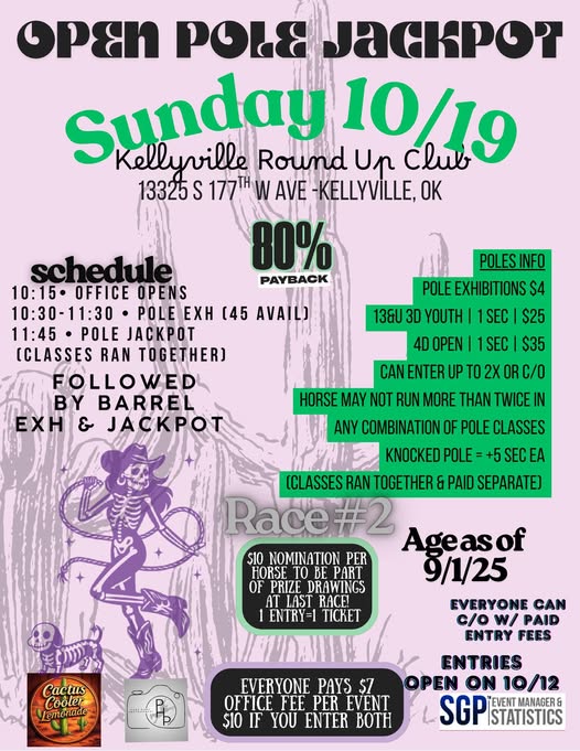 Flyer 2 for 6 Week Barrel & Pole Series