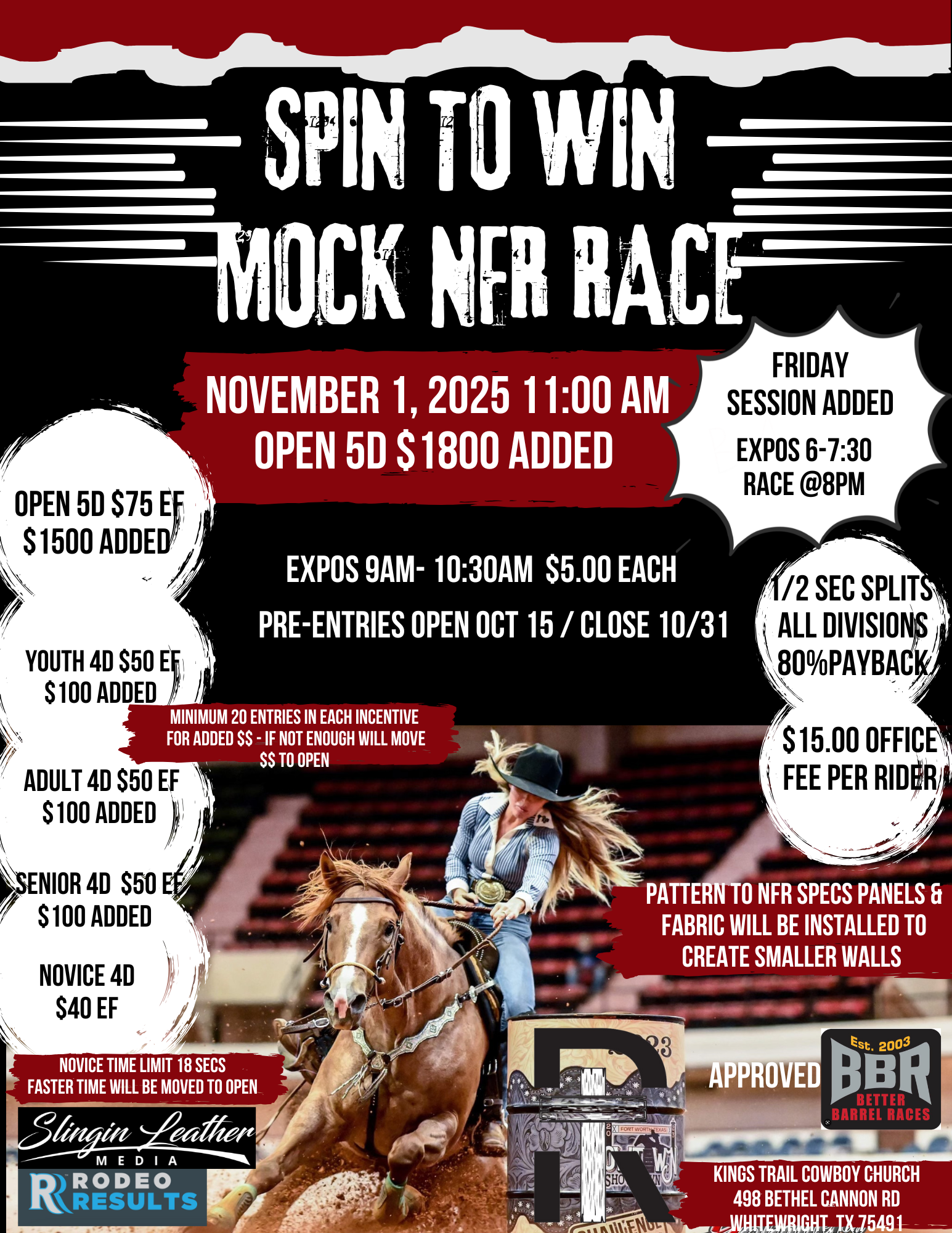 Flyer 2 for Spin To Win Mock NFR Race 