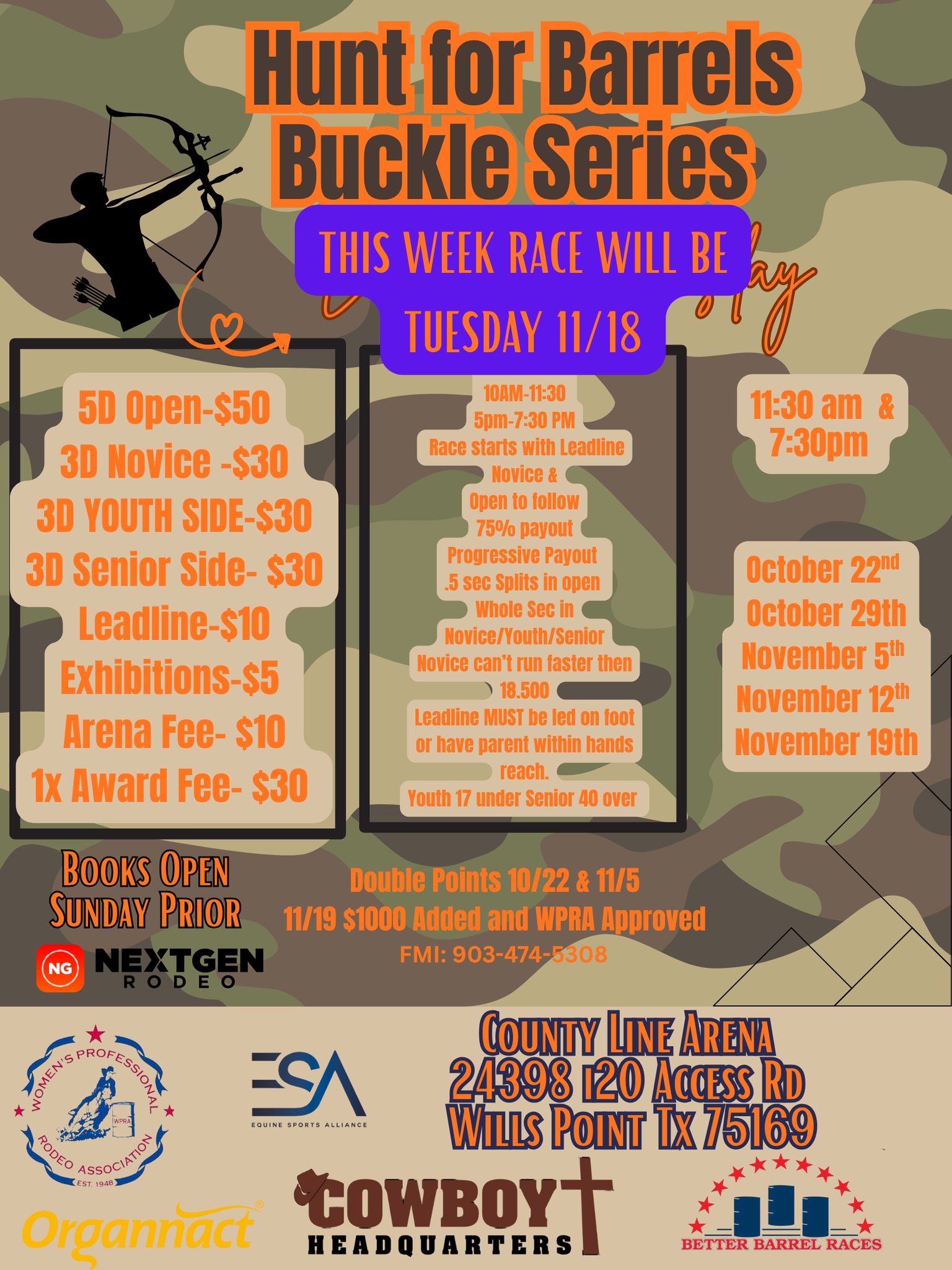 Flyer 2 for Love A Little Mo & Hunt For Barrels Series