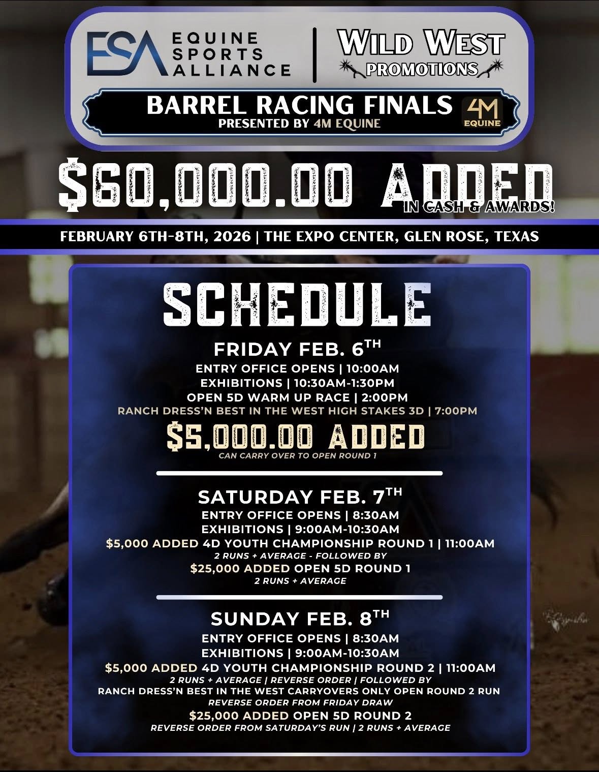 Flyer 5 for ESA WWP Barrel Racing Finals