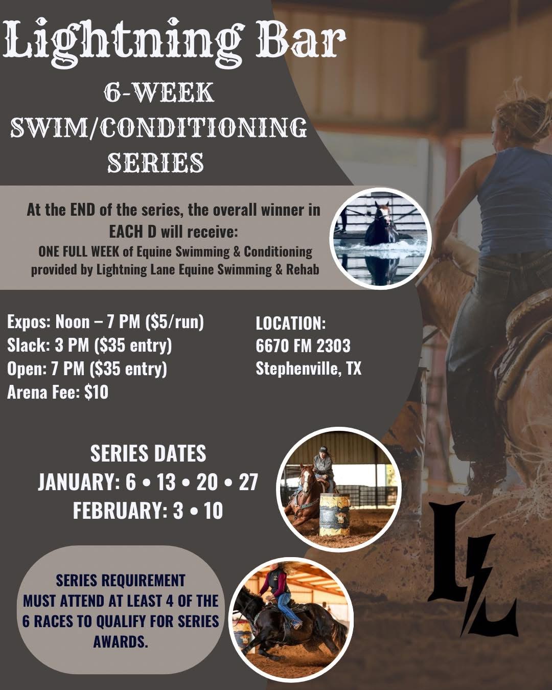 Flyer 1 for Lightning Bar 6 Week Swim/Conditioning Series