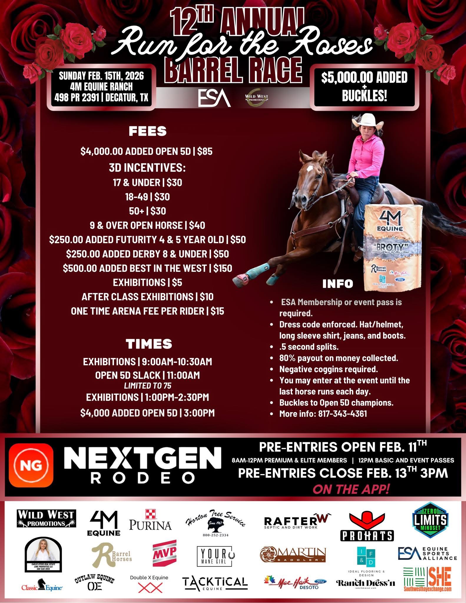 Flyer 1 for 12th Annual Run for the Roses