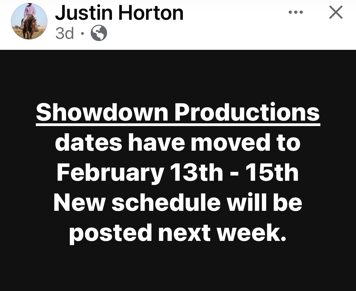 Flyer 1 for Texarka Showdown  New Dates 2/13-2/15