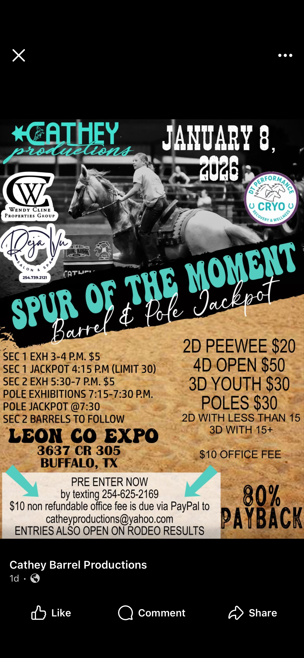 Flyer 1 for Cathey Barrel Productions 